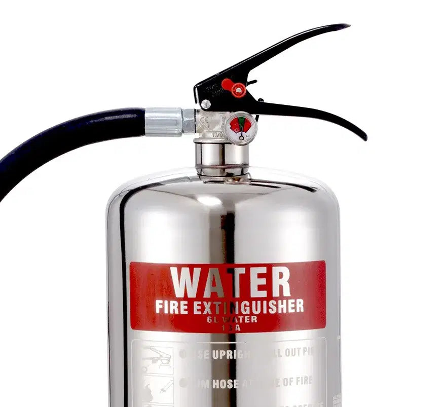 6L Plain Water Extinguisher - Stainless Steel image 1