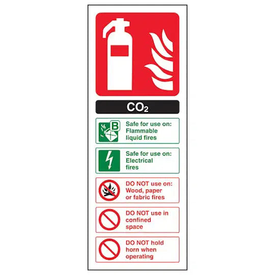 CO2 ID Sign Portrait - Vinyl (80mm x 200mm) image 1