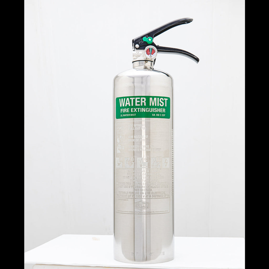 2L Water Mist Fire Extinguisher - Stainless image 0