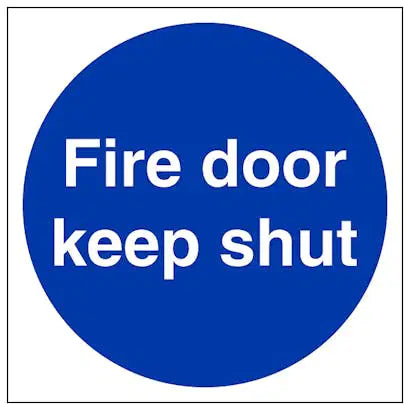 Fire Door Keep Shut - Rigid 100mm x 100mm image 0