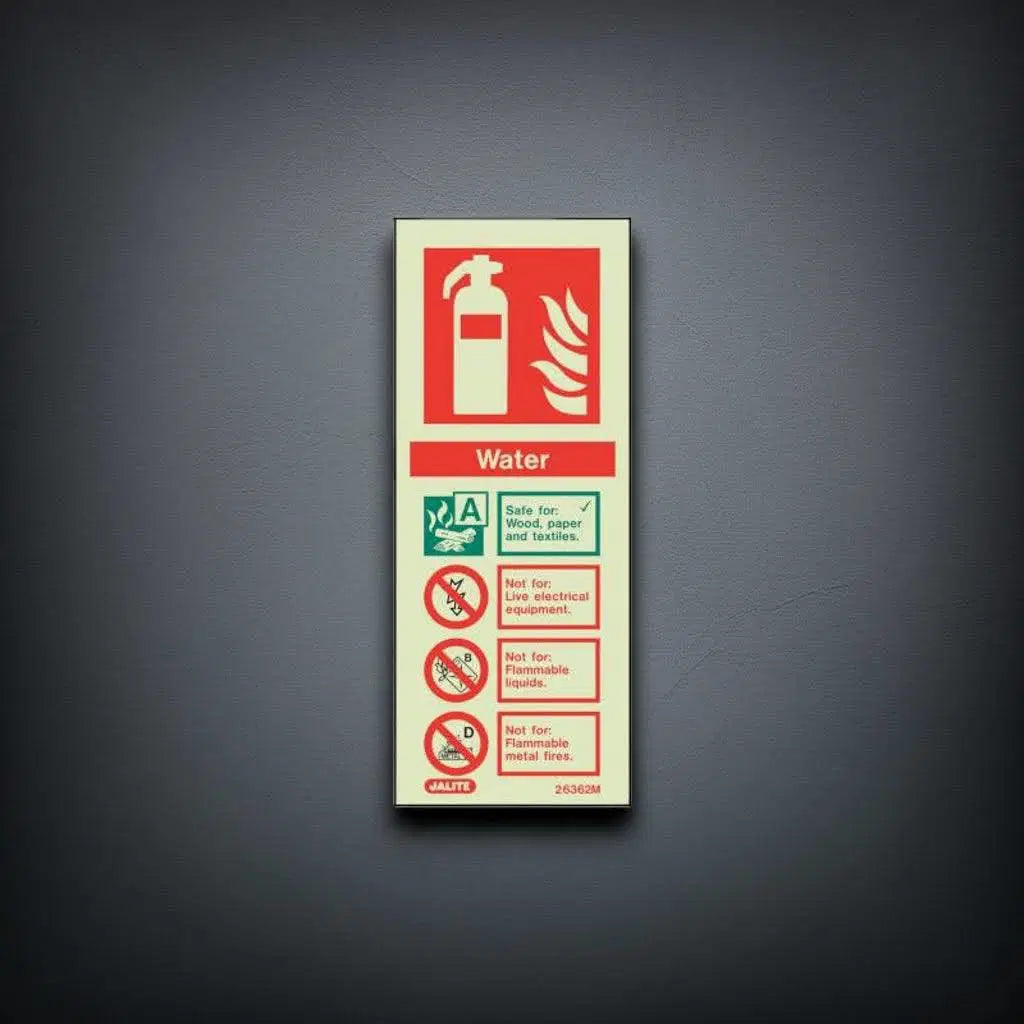 Water ID Sign Portrait - Photoluminescent (80mm x 200mm) image 0