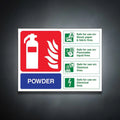 Powder ID Sign Landscape - Photoluminescent (100mm x 150mm) image 0