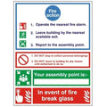 Fire Action Notice “Your Assembly Point Is” – Photoluminescent (150mm x 200mm) image 0