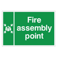 Fire Assembly Point Sign - Rigid 600mm x 400mm image 0