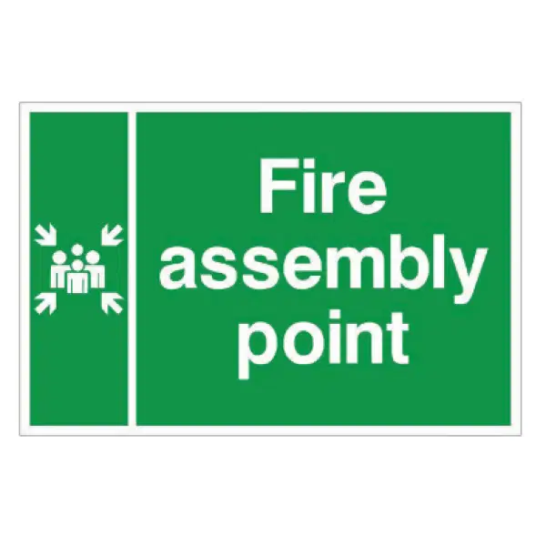 Fire Assembly Point Sign - Rigid 600mm x 400mm image 0