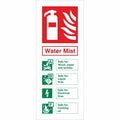 3/6L Water Mist ID Sign (B) Portrait - Rigid (80 x 200mm) image 0