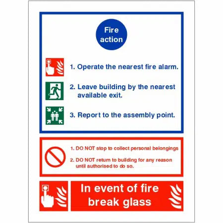 Fire Action Notice "Fire Point" - 150mm x 200mm image 0