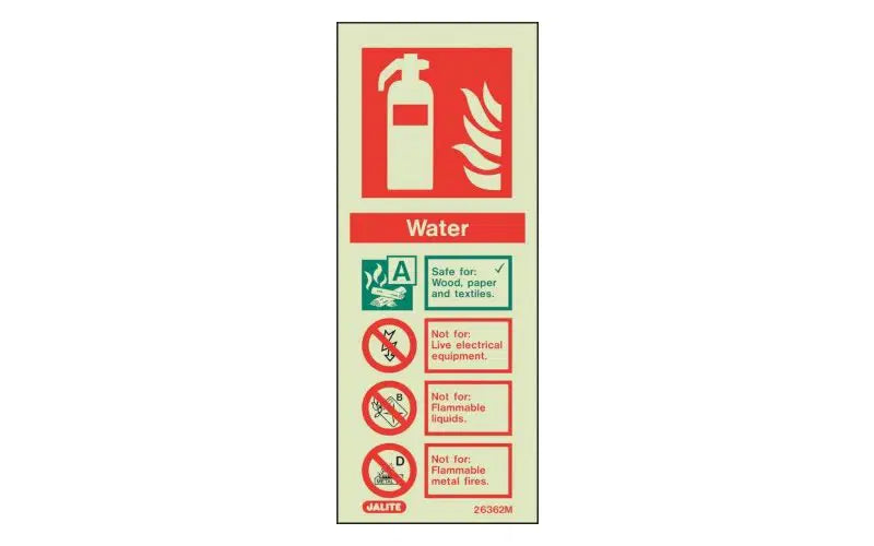Water ID Sign Portrait - Photoluminescent (80mm x 200mm) image 1