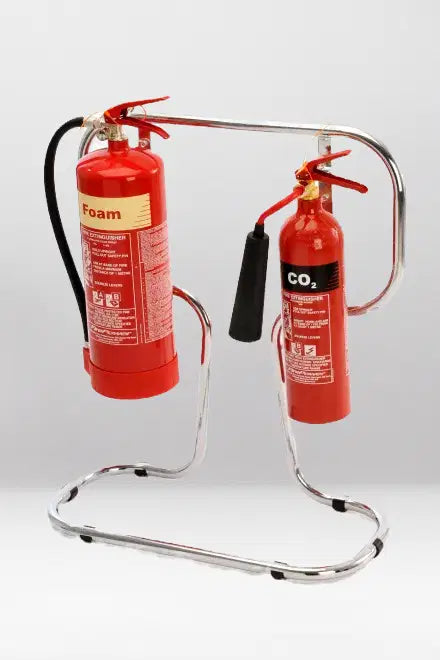 Chrome Fire Extinguisher Stand - Double image 1