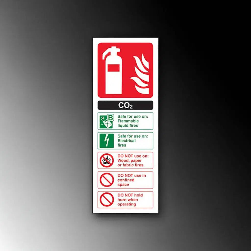 CO2 ID Sign Portrait - Rigid (80mm x 200mm) image 0